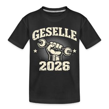 Journeyman 2026 Journeyman's exam passed Gift - Kids' Premium Organic T-Shirt - black - Front