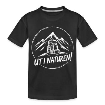 Abenteuer-Rucksackwandern - Kinder Premium Bio T-Shirt - Schwarz - Vorne
