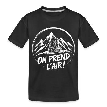 Abenteuer-Rucksackwandern - Kinder Premium Bio T-Shirt - Schwarz - Vorne