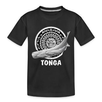Cachalolots et masque tiki - T-shirt bio Premium Enfant - noir - Devant