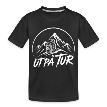 Montagnes et excursions - T-shirt bio Premium Enfant - noir - Devant