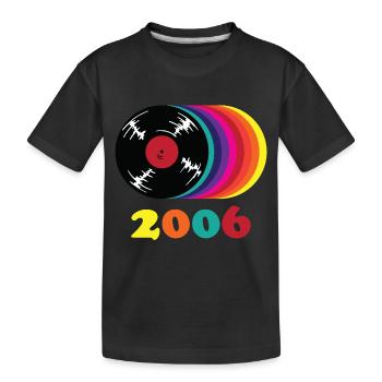 2006 Vintage - Kinder Premium Bio T-Shirt - Schwarz - Vorne