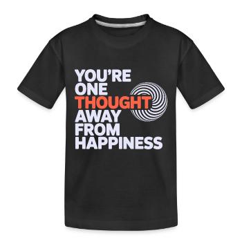 Hypnotist One Thought Away From Happiness Pro  - Kids' Premium Organic T-Shirt - black - Front