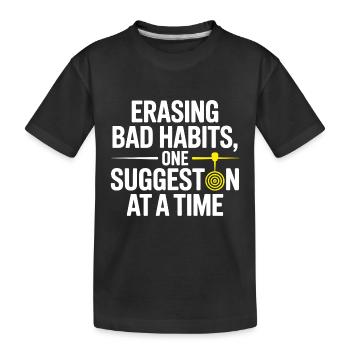 Hypnotist Erasing Bad Habits One Suggestion Pro  - Kids' Premium Organic T-Shirt - black - Front