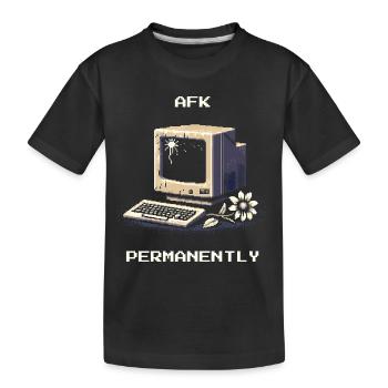 AFK für immer | Bestatter schwarzer Humor - Kinder Premium Bio T-Shirt - Schwarz - Vorne