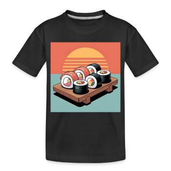 Sushi - Kinder Premium Bio T-Shirt - Schwarz - Vorne