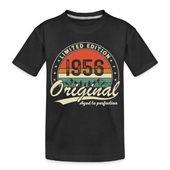 1956 Originelles Vintage-Geburtstagsgeschenk - Kinder Premium Bio T-Shirt - Schwarz - Vorne