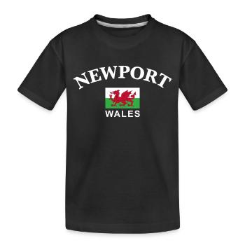 Newport, Pays de Galles - T-shirt bio Premium Enfant - noir - Devant