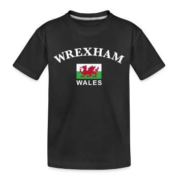 Wrexham, Pays de Galles - T-shirt bio Premium Enfant - noir - Devant