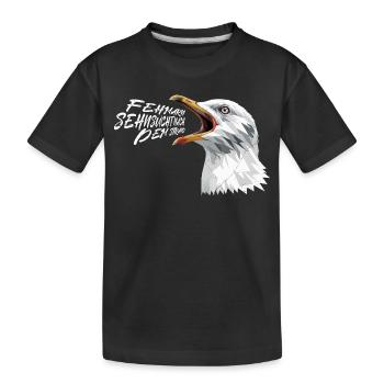 FEHMARN SEHNSUCHT NACH DEM MEER Lustiges - Kinder Premium Bio T-Shirt - Schwarz - Vorne