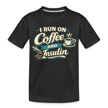 Café diabète cadeau drôle pour diabétique - T-shirt bio Premium Enfant - noir - Devant