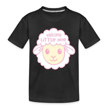 Willkommen Baby-Geburtsschafe - Kinder Premium Bio T-Shirt - Schwarz - Vorne
