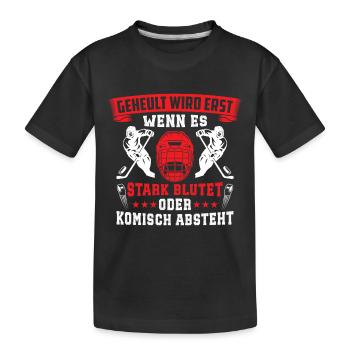 Hockey sur glace - T-shirt bio Premium Enfant - noir - Devant