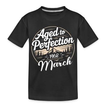 Birthday present march 1968 - Kids' Premium Organic T-Shirt - black - Front