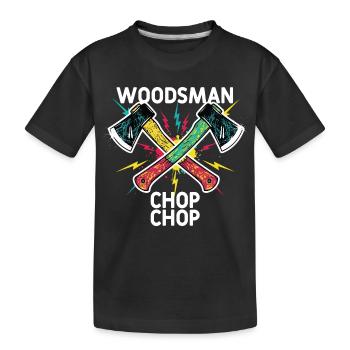 Woodsman Chop Chop Haches Camping - T-shirt bio Premium Enfant - noir - Devant
