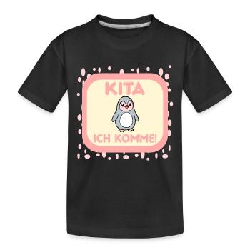 premier jour de garderie - T-shirt bio Premium Enfant - noir - Devant