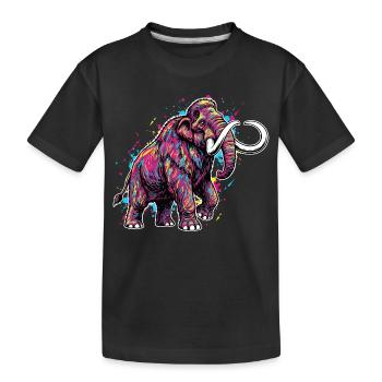 Mammoth Strength Bodybuilding - Kinder Premium Bio T-Shirt - Schwarz - Vorne