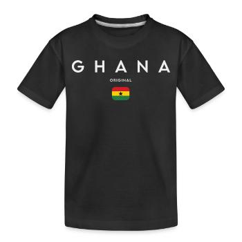Ghanaischer Stolz, minimalistisches, schlankes Design - Kinder Premium Bio T-Shirt - Schwarz - Vorne