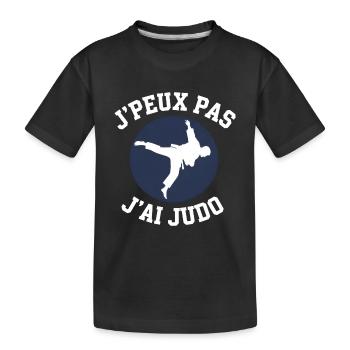 Judo: Ich kann nicht, ich habe Judo - Kinder Premium Bio T-Shirt - Schwarz - Vorne