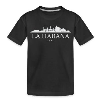 Skyline von Havanna, Havanna, Kuba - Kinder Premium Bio T-Shirt - Schwarz - Vorne