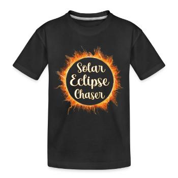 Chasseur d’éclipses solaires - T-shirt bio Premium Enfant - noir - Devant