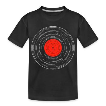 Travail sur la ligne d’albums vinyles - T-shirt bio Premium Enfant - noir - Devant