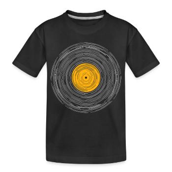 Travail sur la ligne d’albums vinyles - T-shirt bio Premium Enfant - noir - Devant