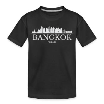 Silhouette de Bangkok, Bangkok Thaïlande - T-shirt bio Premium Enfant - noir - Devant