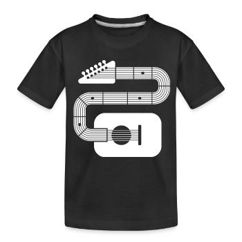 Abstract Shape Guitar - Kids' Premium Organic T-Shirt - black - Front