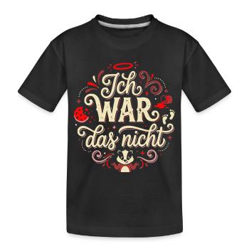 Ich war das nicht – verspielte Typografie - Kinder Premium Bio T-Shirt - Schwarz - Vorne