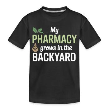 Vêtement certifié en pharmacologie clinique organique - T-shirt bio Premium Enfant - noir - Devant