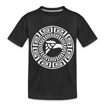 White Eagle Emblem - Kids' Premium Organic T-Shirt - black - Front