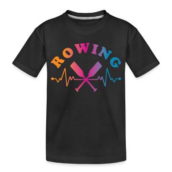 Aviron Sports nautiques - T-shirt bio Premium Enfant - noir - Devant