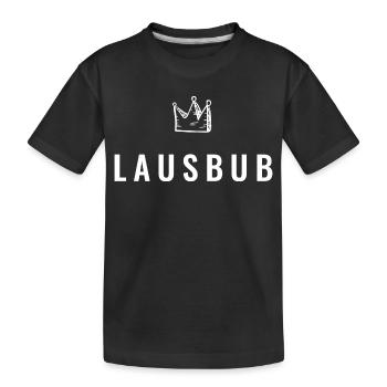 Kleiner Lausbub mit Krone – Frechdachs Edition - Kinder Premium Bio T-Shirt - Schwarz - Vorne