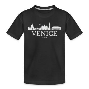 Venise, Italie, silhouette de Venise - T-shirt bio Premium Enfant - noir - Devant