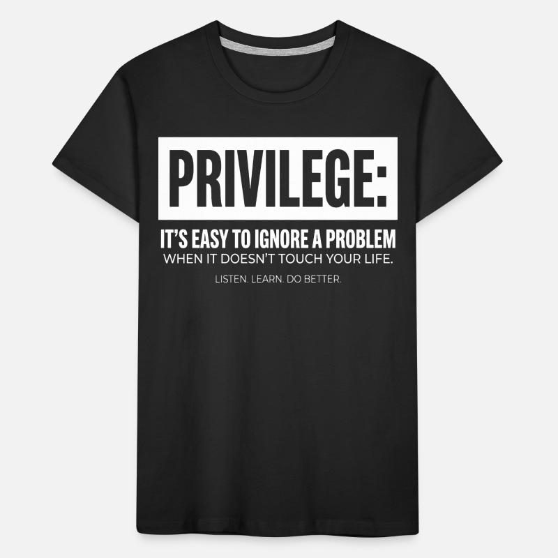 Privilege Statement Typography Text Motif Kids' Premium Organic T-Shirt