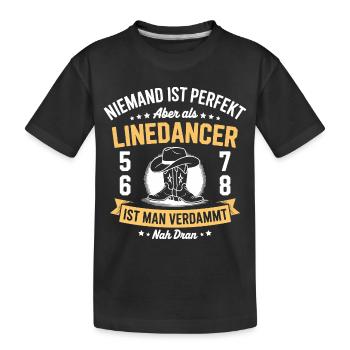 Linedance Country Western Line Dancer - Kinder Premium Bio T-Shirt - Schwarz - Vorne