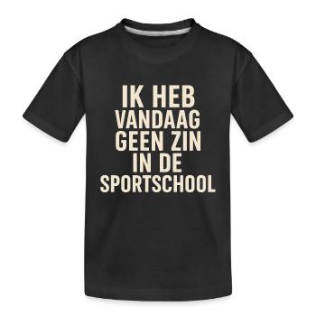Ich habe heute keine Lust, ins Fitnessstudio zu gehen. - Kinder Premium Bio T-Shirt - Schwarz - Vorne