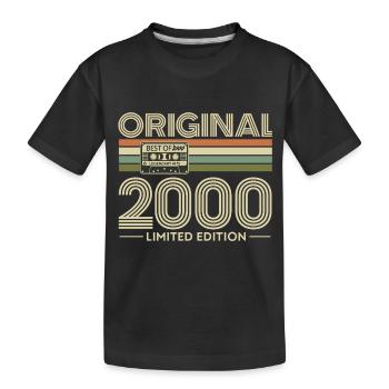 Original 2000 Limited Edition - Kids' Premium Organic T-Shirt - black - Front