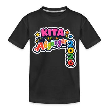 Enfants sortants de la crèche en 2026 : inscription scolaire - T-shirt bio Premium Enfant - noir - Devant
