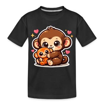 Punch the Monkey Japan - Kids' Premium Organic T-Shirt - black - Front