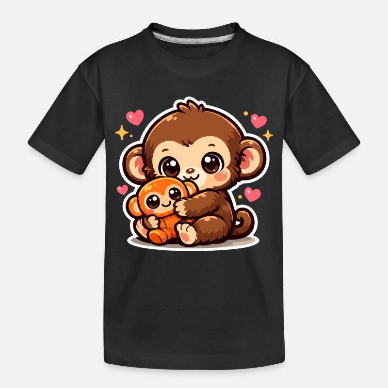 punch the monkey japan - Kinder Premium Bio T-Shirt - Schwarz