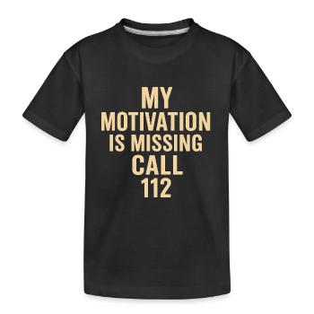 Motivation disparue Appelez le 112 - T-shirt bio Premium Enfant - noir - Devant