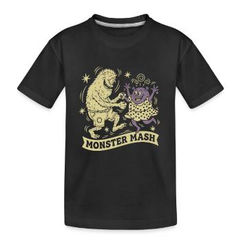 Monster Mash für dunkle Textilien by Skashirts - Kinder Premium Bio T-Shirt - Schwarz - Vorne