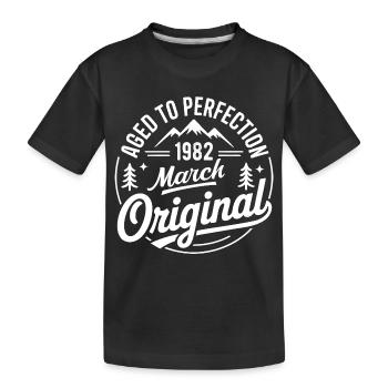 mars 1982 – Légende des sommets et montagnes - T-shirt bio Premium Enfant - noir - Devant