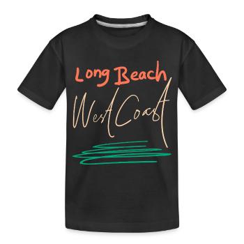 Ambiance Retro Sunset de la côte Ouest de Long Beach - T-shirt bio Premium Enfant - noir - Devant