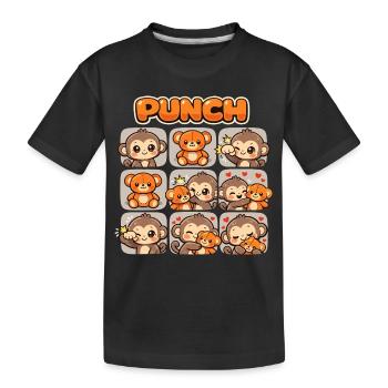 Affe Süßer Baby Faustschlag Geschenk - Kinder Premium Bio T-Shirt - Schwarz - Vorne