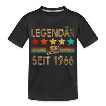 60. Geburtstag Mann Frau 60 Jahre 1966 Deko Lustig - Kinder Premium Bio T-Shirt - Schwarz - Vorne