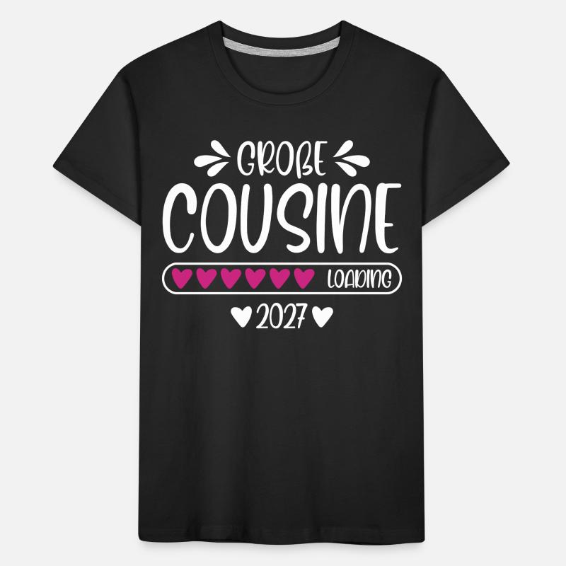 Big Cousin 2027 loading heart loading bar Kids' Premium Organic T-Shirt