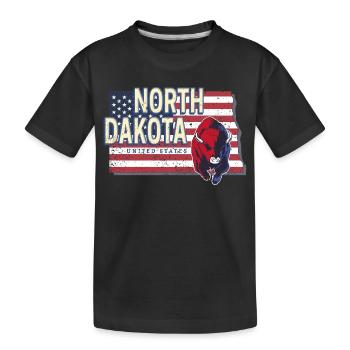 Dakota du Nord États-Unis Vintage Design - T-shirt bio Premium Enfant - noir - Devant